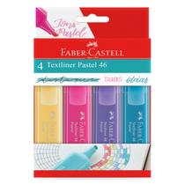 Kit 04 Marca-textos FABER-CASTELL Textliner Pastel 46 Kit 04 Marca-textos FABER-CASTELL Textliner Pastel 46