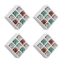 Kit 04 Nichos Porta Toalhas 09 Lugares 40x40cm Branco G01 - Gran Belo Kit 04 Nichos Porta Toalhas 09 Lugares 40x40cm Branco G01 - Gran Belo