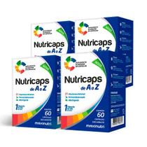 Kit 04 Nutricaps A a Z Vitaminas 100% IDR Maxinutri 60 Caps