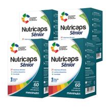 Kit 04 Nutricaps Sênior Polivitaminico Maxinutri 60 Capsulas Kit 04 Nutricaps Sênior Polivitaminico Maxinutri 60 Capsulas