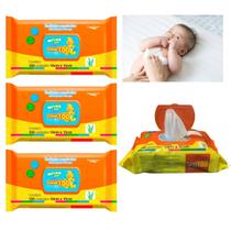 Kit 04 Pacotes Lenços Leve 400 Pague 320 Toalhas Umedecidos Toalhinhas Natural Baby