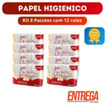Kit 04 pacotes papel higiênico FOFINHO folha dupla 30m 24 rolos Kit 04 pacotes papel higiênico FOFINHO folha dupla 30m 24 rolos