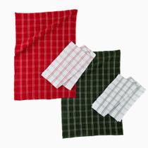 Kit 04 Panos de Prato Felpudos Absorventes Perfeitos Para Natal