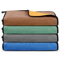 Kit 04 Panos Flanela E Microfibra Dupla Face Toalha Para Limpeza Em Geral Casa Carro Moto