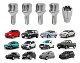 Kit 04 Parafuso Roda + Chave Antifurto 12x1,25 Fiat Kit 04 Parafuso Roda + Chave Antifurto 12x1,25 Fiat
