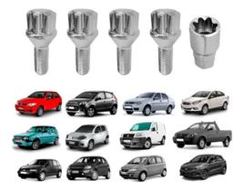 Kit 04 Parafuso Roda + Chave Antifurto 12x1,25 Fiat Kit 04 Parafuso Roda + Chave Antifurto 12x1,25 Fiat