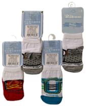 Kit 04 Pares De Meias Bebê Rikam Tamanhos 17 A 20 Cores Sortidas