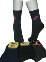 Kit 04 pares Meia Adulto Super Quente Frio Peluciada Interna Calça 39 a 43