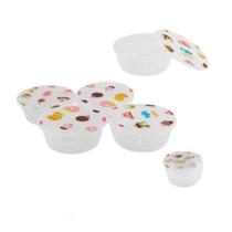 Kit 04 pçs Potes Com Tampas Para Mantimentos 625ml - PO-11 Kit 04 pçs Potes Com Tampas Para Mantimentos 625ml - PO-11
