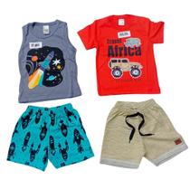 Kit 04 Peças de Roupa Infantil Menino - Shuma kids - Ref.: 27005 Kit 04 Peças de Roupa Infantil Menino - Shuma kids - Ref.: 27005