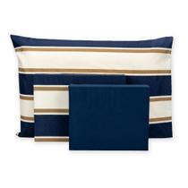 Kit 04 Peças Lençol Cama Solteiro 180 Fios estampado c/ Elástico + Lençol de cima e 02 Fronha