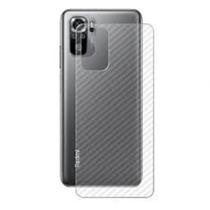 Kit 04 Películas Traseira de Carbono Redmi Note 10 5G