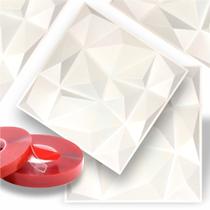 Kit 04 placas 3d pvc auto adesiva modelo diamante Kit 04 placas 3d pvc auto adesiva modelo diamante