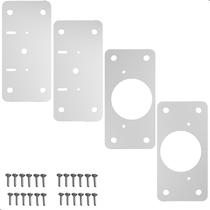 Kit 04 Placas De Reparo Porta Dobradiça Armário Mdf 26mm RTG