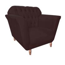 Kit 04 Poltrona Cadeira Ster Decorativa Recepção Sala De Estar Suede Marrom - KDAcanto Móveis Kit 04 Poltrona Cadeira Ster Decorativa Recepção Sala De Estar Suede Marrom - KDAcanto Móveis