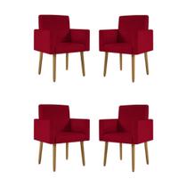Kit 04 Poltronas Decorativa Recepção Oferta - Balaqui Decor