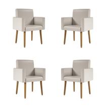 Kit 04 Poltronas Decorativa Recepção Oferta material sintético Balaqui Kit 04 Poltronas Decorativa Recepção Oferta material sintético Balaqui