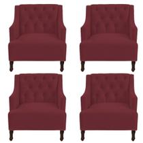 Kit 04 Poltronas Genesis Bordô Kit 04 Poltronas Genesis Bordô