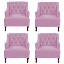 Kit 04 Poltronas Genesis Rosa Bebê