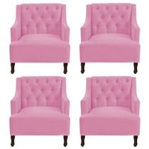 Kit 04 Poltronas Genesis Rosa