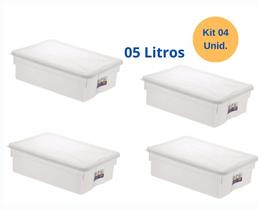 Kit 04 Potes Caixas Organizadoras 05 Lts Com Tampa Geladeira Freezer Salgados Laticínios ref308 Kit 04 Potes Caixas Organizadoras 05 Lts Com Tampa Geladeira Freezer Salgados Laticínios ref308
