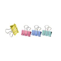 Kit 04 Prendedor De Papel Clip Binder 25mm Cores Pastel BRW