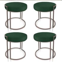 Kit 04 Puffs Love Suede Base Industrial Cobre Verde