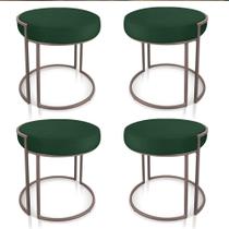 Kit 04 Puffs Love Suede Verde Base Industrial Cobre