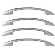 Kit 04 Puxadores Iris Escovado 160mm Móveis Armários Gavetas
