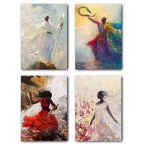 Kit 04 quadros decorativos Oxalá, Oxumaré, Obá e Ewá / Umbanda e Candomblé / Orixás Kit 04 quadros decorativos Oxalá, Oxumaré, Obá e Ewá / Umbanda e Candomblé / Orixás