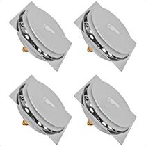 Kit 04 Ralo Click Quadrado 10x10 Inox Veda Cheiro e Insetos Kit 04 Ralo Click Quadrado 10x10 Inox Veda Cheiro e Insetos
