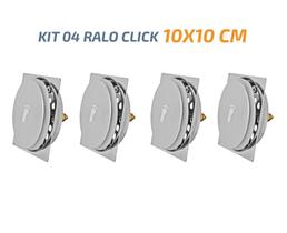 Kit 04 Ralo Click Quadrado 10X10 Inox Veda Cheiro E Insetos - Tik De Casa