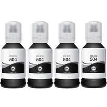 Kit 04 Recarga de Tinta T504 504 para L4150 Preto - EPS0N EC0TANK