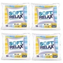 Kit 04 Recheio Enchimento de Almofada Soft Relax 45x45cm Trisoft Kit 04 Recheio Enchimento de Almofada Soft Relax 45x45cm Trisoft