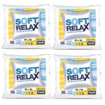 Kit 04 Recheio Enchimento de Almofada Soft Relax 50x50cm Trisoft