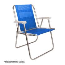 Kit 04 Refil Cadeira de Praia Azul Tela Resistente Suporta 180kg (não Acompanha Cadeira) - CIKALA
