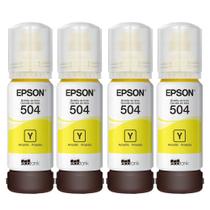 kit 04 refil de Tintas T504 Amarelo para impressora L4260 L6161