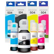 Kit 04 Refil de Tintas T504 CMYK para Impressoras L4160