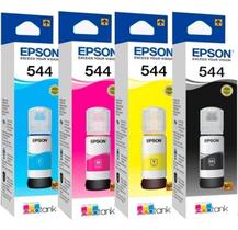 Kit 04 REFIL Tinta T544 ORIGINAL PARA IMPRESSORAS MODELOS L3150, L3110, L3250, L3210, L1250 e L5590 Tinta Preto Ciano Magenta Amarelo