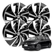 kit 04 Rodas aro 15 Polo Highline Preta diamantada