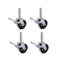 Kit 04 Rodizio Para Andaime Roda De Borracha Ferro Giratório Kit 04 Rodizio Para Andaime Roda De Borracha Ferro Giratório