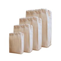 Kit 04 Sacos Ecológicos de Algodão Multiuso com cordão de Algodão