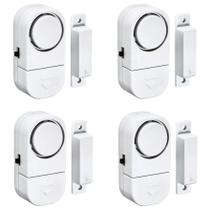 Kit 04 Sensor Abertura Magnético Sem Fio House Tools