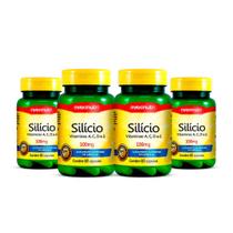 Kit 04 Silício Vitaminas ACDE 60 Capsulas Maxinutri
