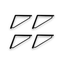 Kit 04 Suporte Munique para Prateleira 15 mm - Preto