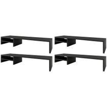 Kit 04 Suportes Para Monitor Stand Home Office Lap 90 cm L03 Preto - Lyam Kit 04 Suportes Para Monitor Stand Home Office Lap 90 cm L03 Preto - Lyam