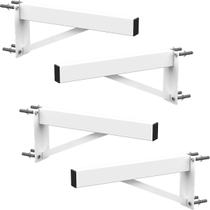 Kit 04 Suportes para Pia Cozinha Granito Parafusar Grapa Bancada Mármore 40 cm Robusto - Branco