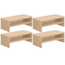 Kit 04 Suportes Stand Para Monitores Mesa Escritório Home Office Lap L03 Amadeirado - Lyam Kit 04 Suportes Stand Para Monitores Mesa Escritório Home Office Lap L03 Amadeirado - Lyam