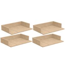 Kit 04 Suportes Suspensos Para Micro-ondas Forno 60x40 cm Class L03 Amadeirado - Lyam Kit 04 Suportes Suspensos Para Micro-ondas Forno 60x40 cm Class L03 Amadeirado - Lyam