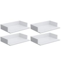Kit 04 Suportes Suspensos Para Micro-ondas Forno 60x40 cm Class L03 Branco - Lyam Decor Kit 04 Suportes Suspensos Para Micro-ondas Forno 60x40 cm Class L03 Branco - Lyam Decor